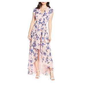 ELIZA J
Floral Chiffon High/low Maxi Dress In Blush